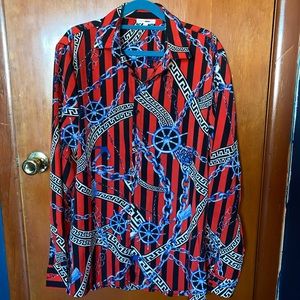 Male printed button down shirt